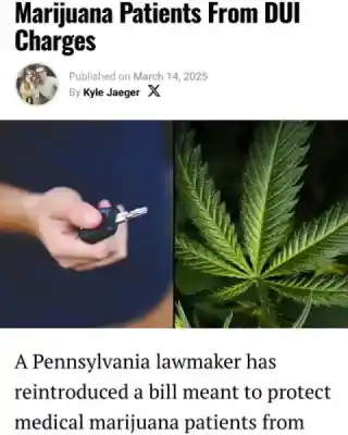 A Pennsylvania lawmaker has reintroduced a bill meant to protect medical ma*****na patients from facing DUI charges when...